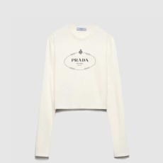 프라다 프린트 저지 티셔츠
