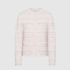 톰브라운 니트 트위드 자카드 가디건