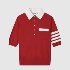 톰브라운 코튼 헥터 포인텔 사선 폴로