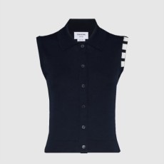 톰브라운 코튼 4-바 크롭 셔츠